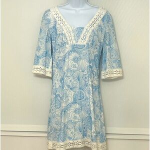 Gorgeous Lilly Pulitzer dress with shell embroidery in size 10